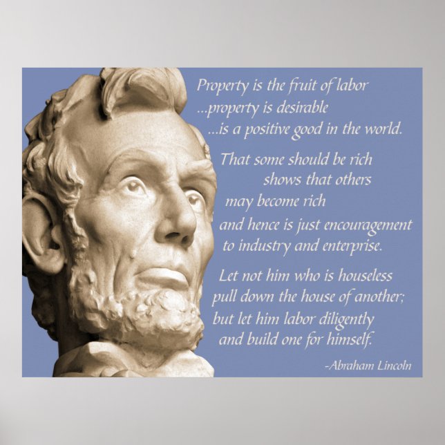 Lincoln Property Quote Poster (Vorne)