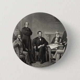Lincoln Reading the Emanzipation Proclamation Button