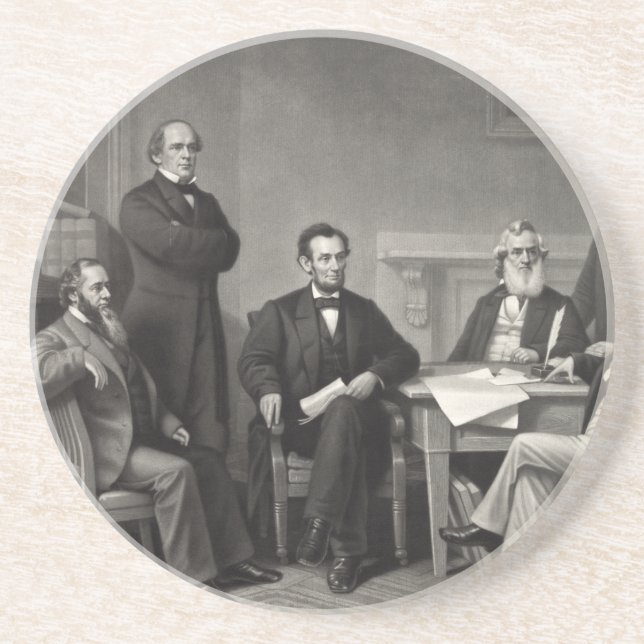 Lincoln Reading the Emanzipation Proclamation Getränkeuntersetzer (Vorne)