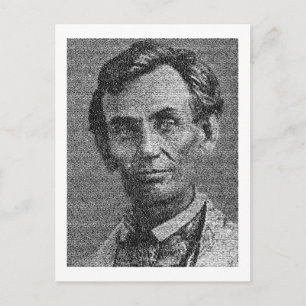 Lincoln Rendered mit Gettysburg-Adresse Postkarte