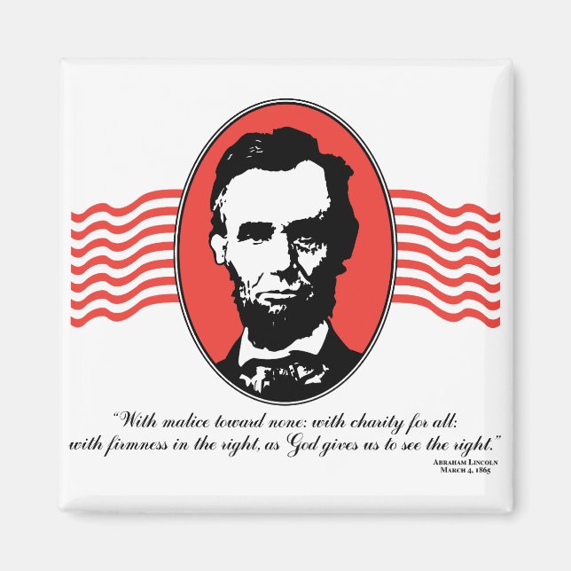 Lincoln Second Inaugural Address Quote Magnet (Vorne)
