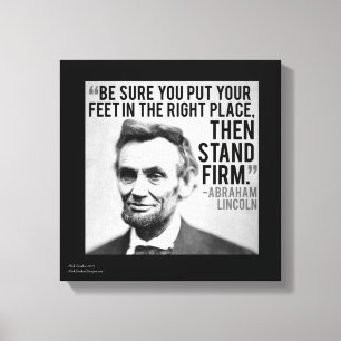 Lincoln & Standhaft Quote Leinwanddruck