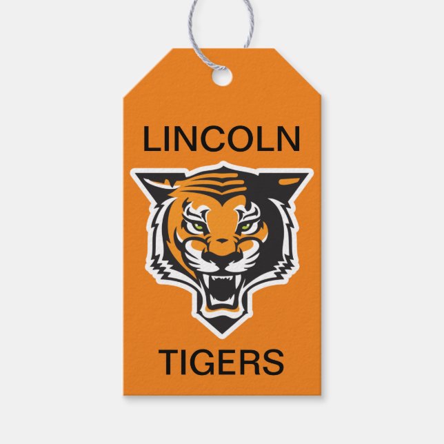 LINCOLN TIGERS Gift Tags Geschenkanhänger (Vorderseite)