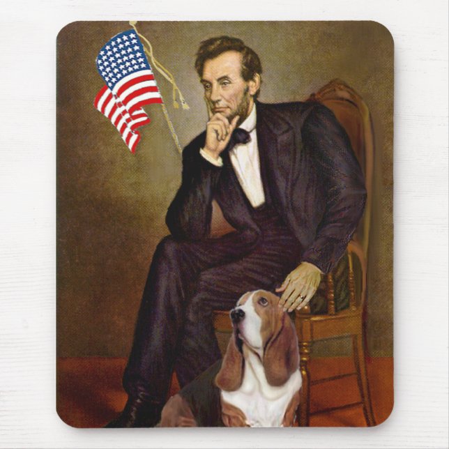 Lincoln und Basset #2 Mousepad (Vorne)