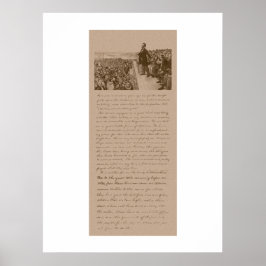 Lincoln und die Gettysburg-Adresse Poster