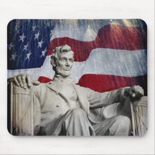 Lincoln und Feuerwerke Mousepad