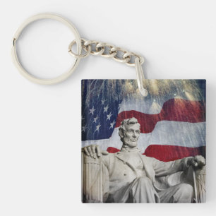 Lincoln und Feuerwerke Schlüsselanhänger