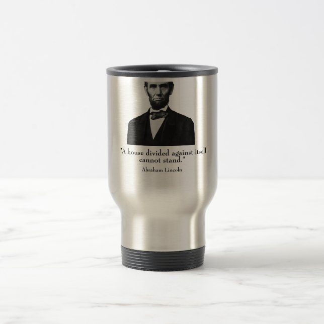 Lincoln und Zitat Reisebecher (Mittel)