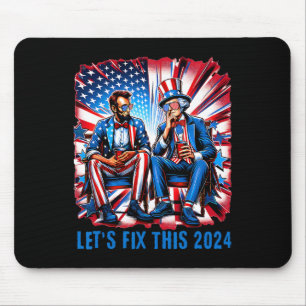Lincoln Washington Usa Patriotic Election Ließ Fix Mousepad