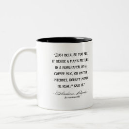Lincoln Zitat Zweifarbige Tasse