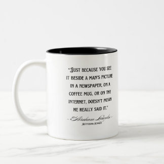 Lincoln Zitat Zweifarbige Tasse