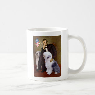 Lincoln - Zwei alte englische Schafhunde Kaffeetasse