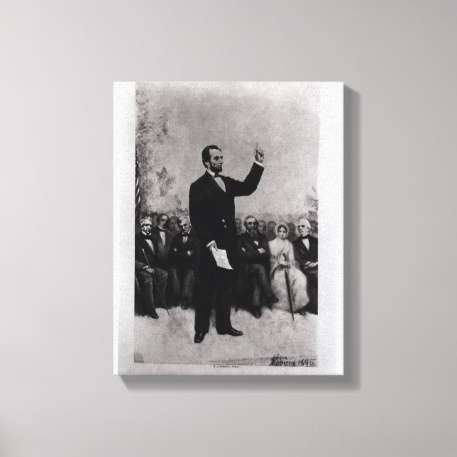 Lincolns Adresse in Gettysburg, 1895 Leinwanddruck (Vorderseite)