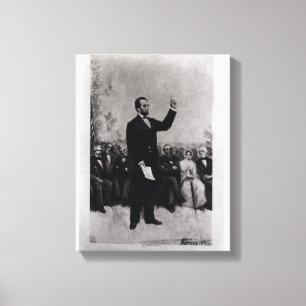 Lincolns Adresse in Gettysburg, 1895 Leinwanddruck