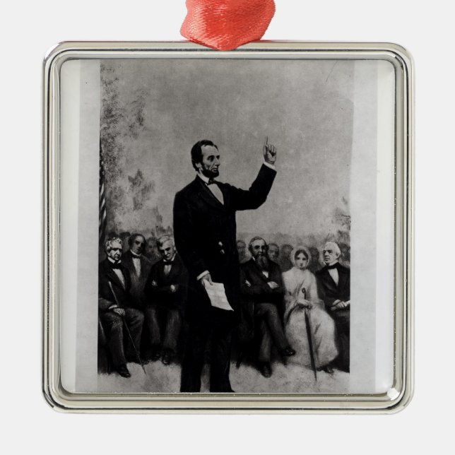 Lincolns Adresse in Gettysburg, 1895 Ornament Aus Metall (Vorne)