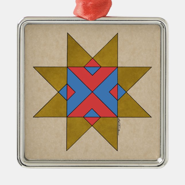Lincolnshire Auseklis Witch Mark Ornament Aus Metall (Vorne)