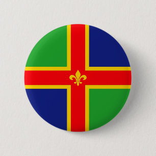 Lincolnshire Fahne vereinte Königreich große br Button