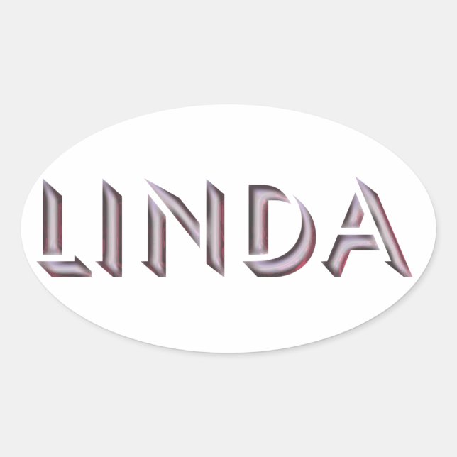 Linda Aufklebername Ovaler Aufkleber (Vorderseite)