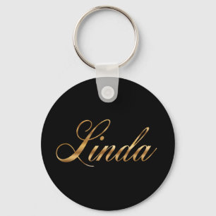 Linda gold Gestaltungsbriefe Schlüsselger Schlüsselanhänger