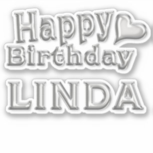 Linda Happy Birthday Autocollants