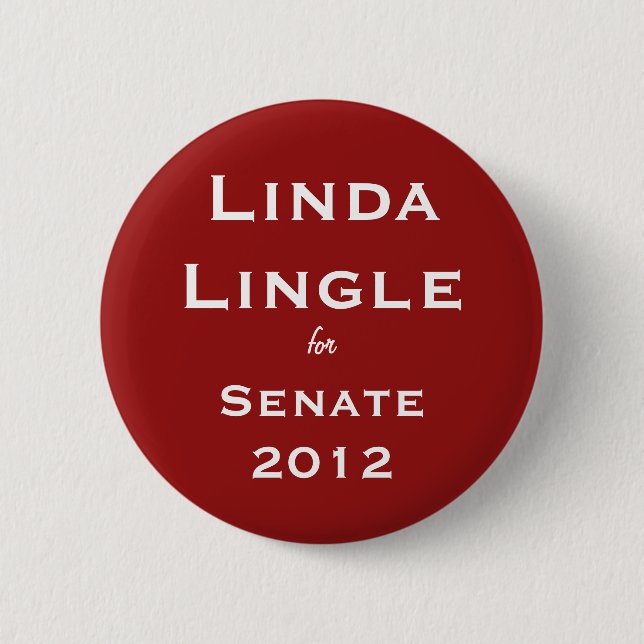 Linda Lingle für Senats-Knopf Button (Vorderseite)