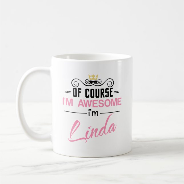 Linda Natürlich bin ich Phantastisch, Linda zu sei Kaffeetasse (Links)
