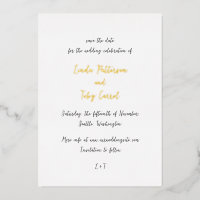 Linda Simple Modern Wedding rettet das Datum