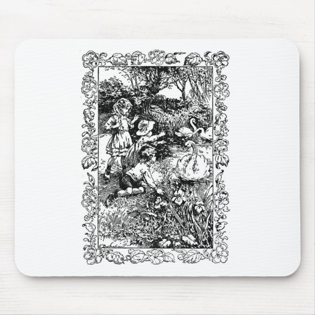 Linda und der Schwan Mousepad (Vorne)