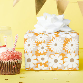 Lindas flores grandes y blancas en patrón geschenkpapier