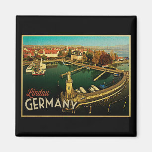 Lindau Deutschland Panorama Magnet