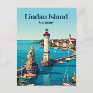 Lindau Insel Deutschland Postkarte