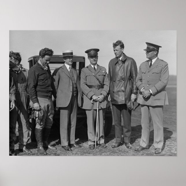 Lindbergh und Wright auf Wright Field Fotografy Poster (Vorne)