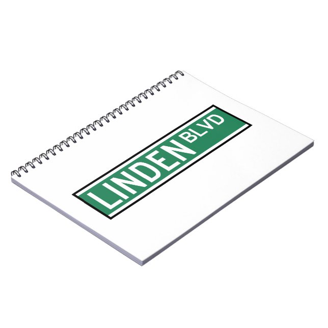 Linden Boulevard Sign Notizblock (Linke Seite)