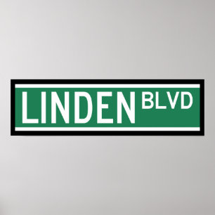 Linden Boulevard Sign Poster