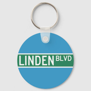 Linden Boulevard Sign Schlüsselanhänger