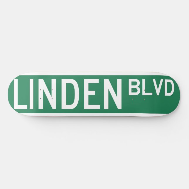 Linden Boulevard Sign Skateboard (Horizontal)