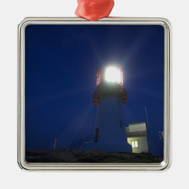 lindesnes fyr, norways most Southern Point 3 Silbernes Ornament (Vorne)