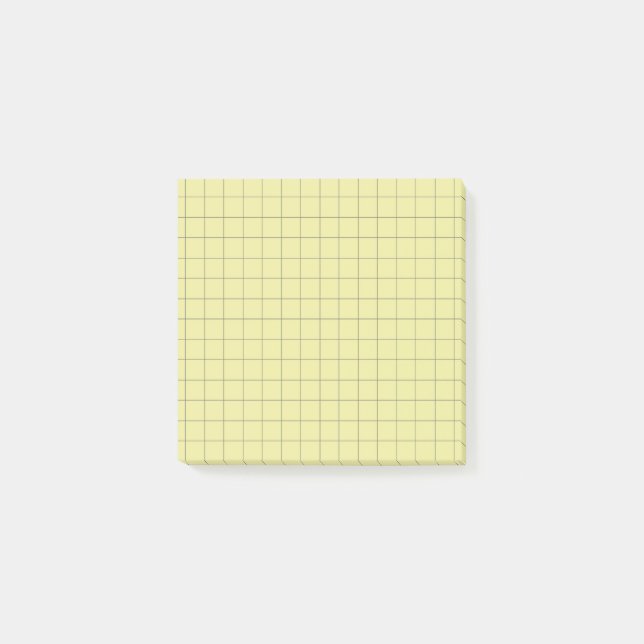 Lindgrün kariertes Muster Lebendiges Rasterdesign  Post-it Klebezettel (Vorderseite)