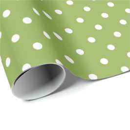 Lindgrün | White Polka Dot Wrapping Paper Geschenkpapier
