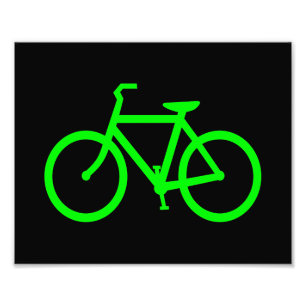 Lindgrünes Fahrrad Fotodruck