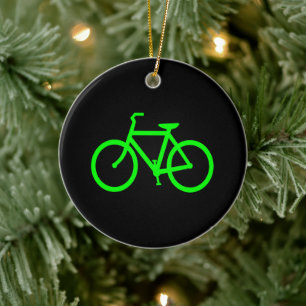 Lindgrünes Fahrrad Keramikornament