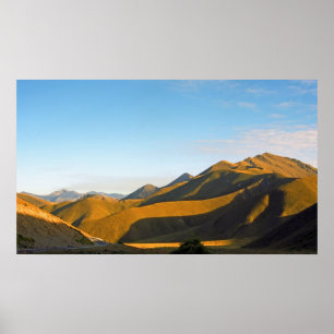 Lindis Pass Abend Poster