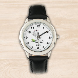 Lindo Animales de la Selva Niño Zebra  Armbanduhr