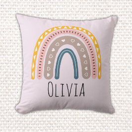 Lindo Arcoiris Boho Acuarela Multicolor Kissen