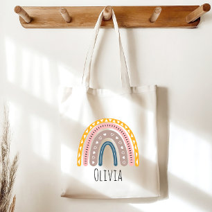 Lindo Arcoiris Boho Acuarela Multicolor Tragetasche