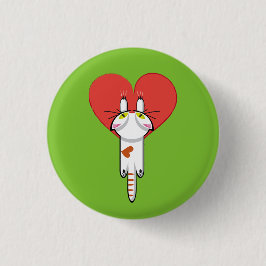 Lindo Gatito aferrado al amor. Gato, cat, kitten. Button