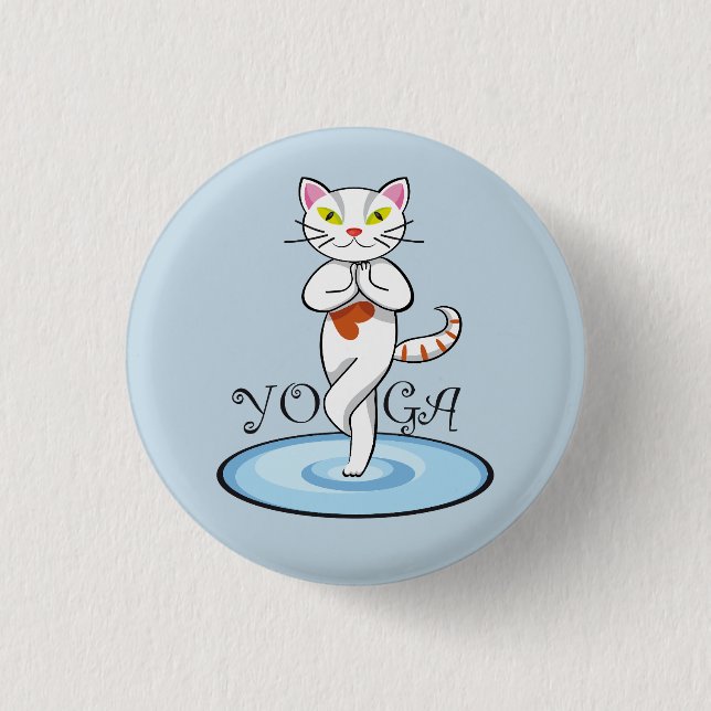 Lindo Gato yoga Button (Vorderseite)