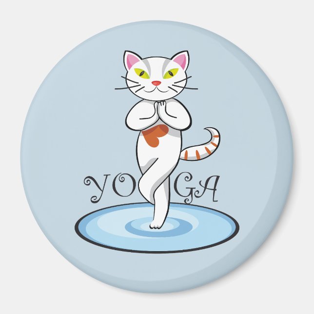 Lindo gato yoga magnet (Vorne)