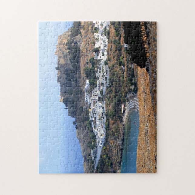 Lindos Festung, Puzzlespiel Rhodos Griechenland (Vertikal)