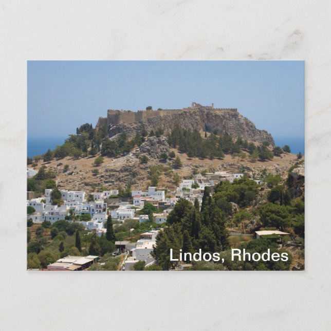 Lindos, Rhodes Postkarte (Vorderseite)